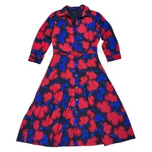 Banana Republic FLORAL Lightweight Summer Business Casual Cute Long Dress Size 2